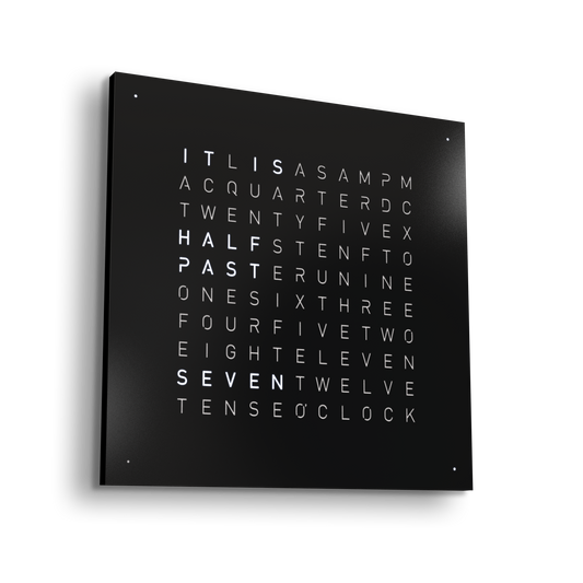 QLOCKTWO - EARTH 45 : STEEL SERIES - BLACK PEPPER