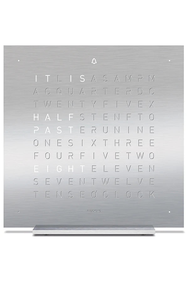 QLOCKTWO EARTH 13.5 : STEEL SERIES - FULL METAL