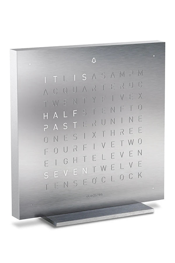 QLOCKTWO EARTH 13.5 : STEEL SERIES - FULL METAL