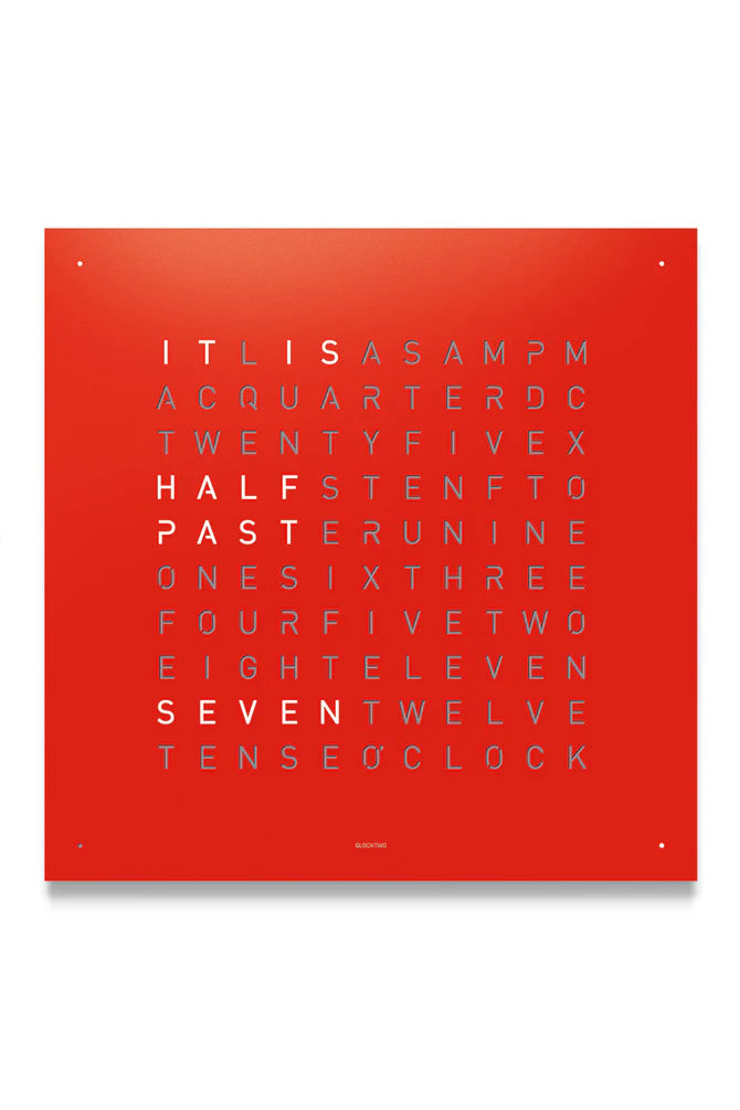 QLOCKTWO - EARTH 45 : STEEL SERIES - RED PEPPER