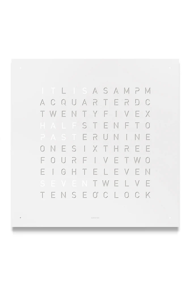 QLOCKTWO - EARTH 45 : STEEL SERIES - WHITE PEPPER