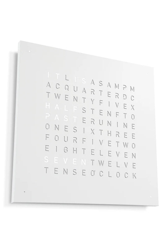 QLOCKTWO - EARTH 45 : STEEL SERIES - WHITE PEPPER