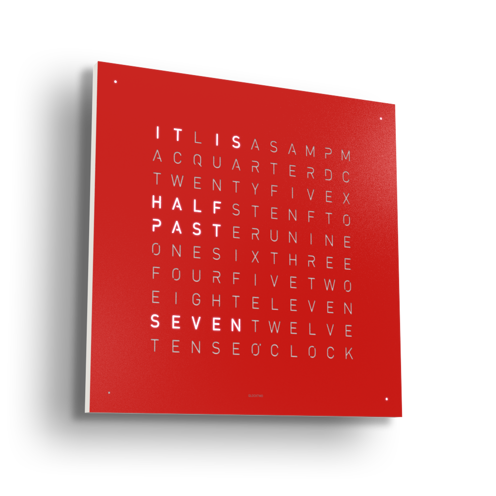 QLOCKTWO - EARTH 45 : STEEL SERIES - RED PEPPER